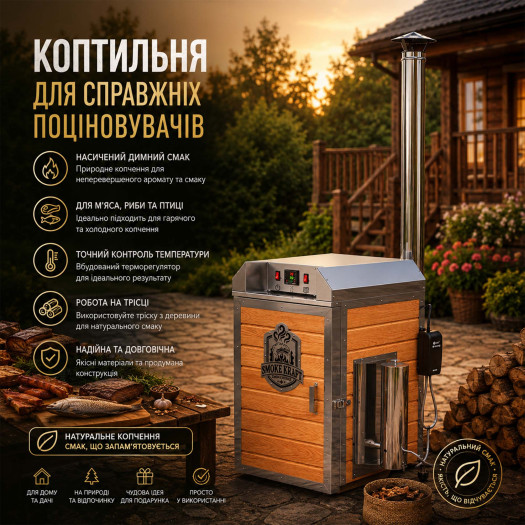 ≡ Коптильня домашня Smoke Kraft 8 кг 2 в 1 від Темп™ ᐉ Ціна 12600грн — Promsvarka