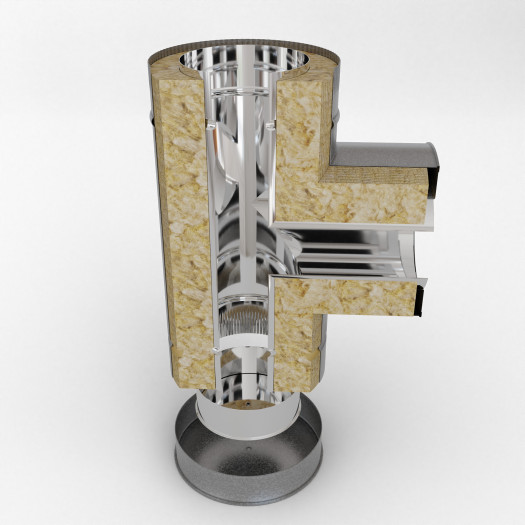  ▻ Тройник с капельником 87° Нж/Оц Ø 110/170 от Темп™ ᐉ Цена 1400грн — Promsvarka